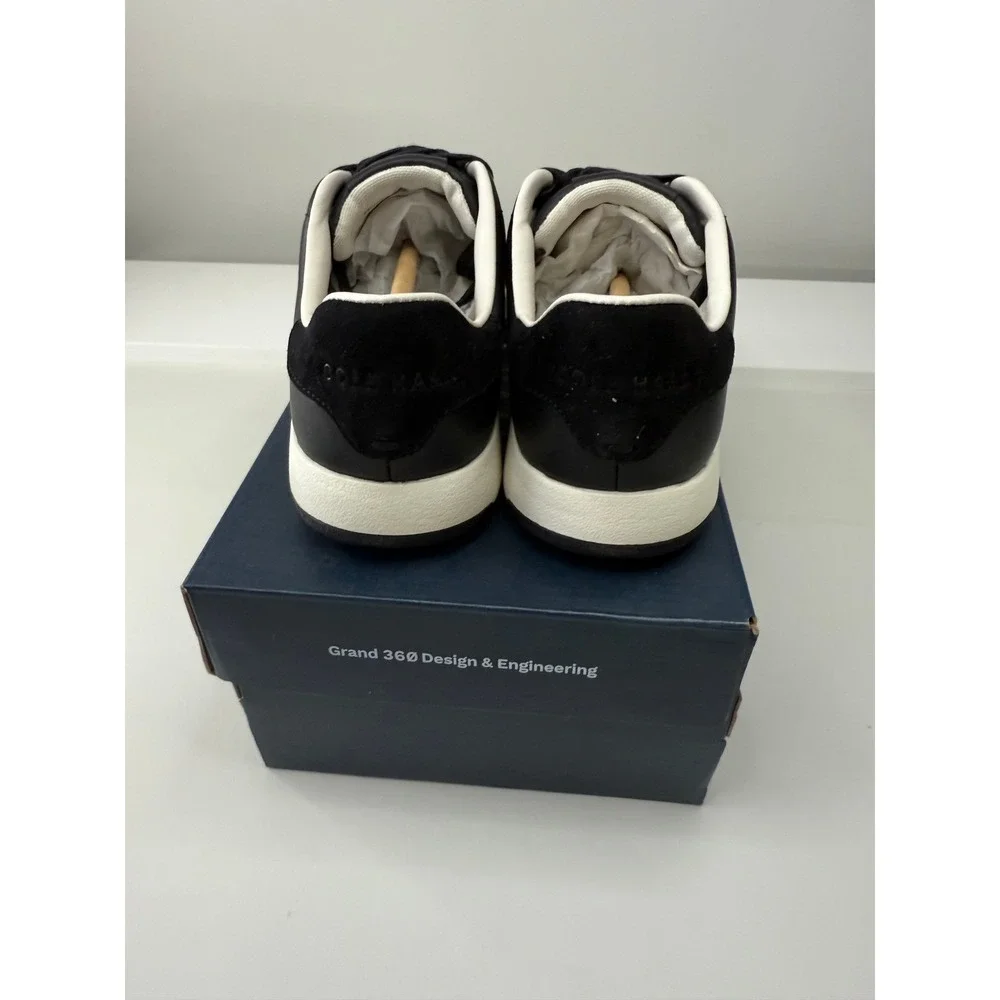 Cole Haan GrandPro Rally Court Sneakers Black Leather W02896 Womens Size 7 New